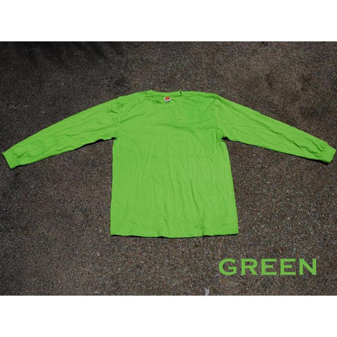 HGS LONG SLEEVE ROUND NECK T-SHIRT - GREEN - Hock Gift Shop | Army Online Store in Singapore