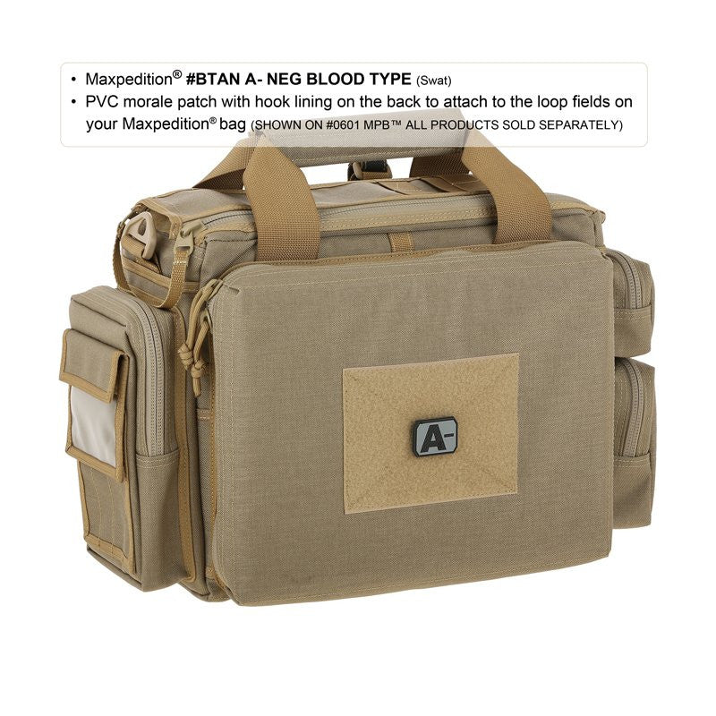 MAXPEDITION A- NEG BLOOD TYPE PATCH - GLOW - Hock Gift Shop | Army Online Store in Singapore