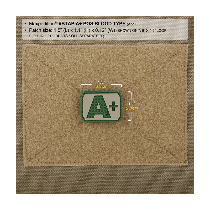 MAXPEDITION A+ POS BLOOD TYPE PATCH - GLOW - Hock Gift Shop | Army Online Store in Singapore