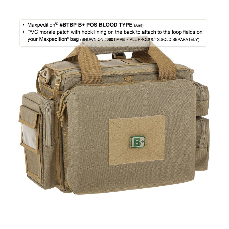 MAXPEDITION B+ POS BLOOD TYPE PATCH - SWAT - Hock Gift Shop | Army Online Store in Singapore