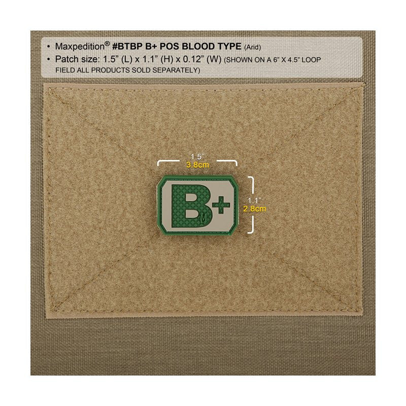 MAXPEDITION B+ POS BLOOD TYPE PATCH - SWAT - Hock Gift Shop | Army Online Store in Singapore