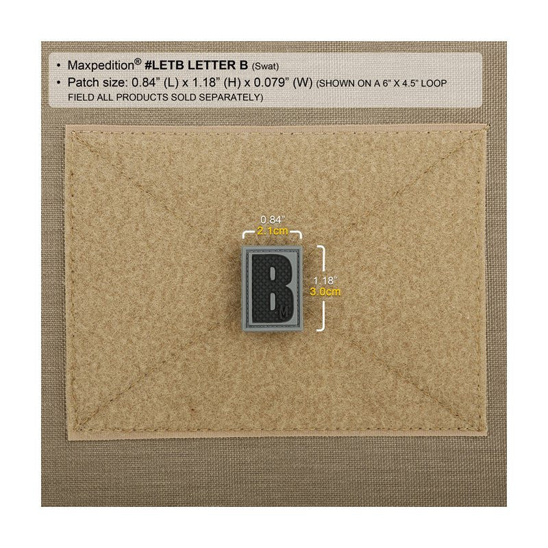 MAXPEDITION LETTER B PATCH - SWAT - Hock Gift Shop | Army Online Store in Singapore