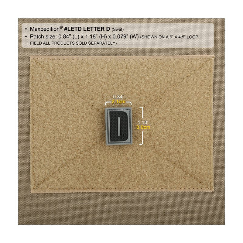 MAXPEDITION LETTER D PATCH - ARID - Hock Gift Shop | Army Online Store in Singapore