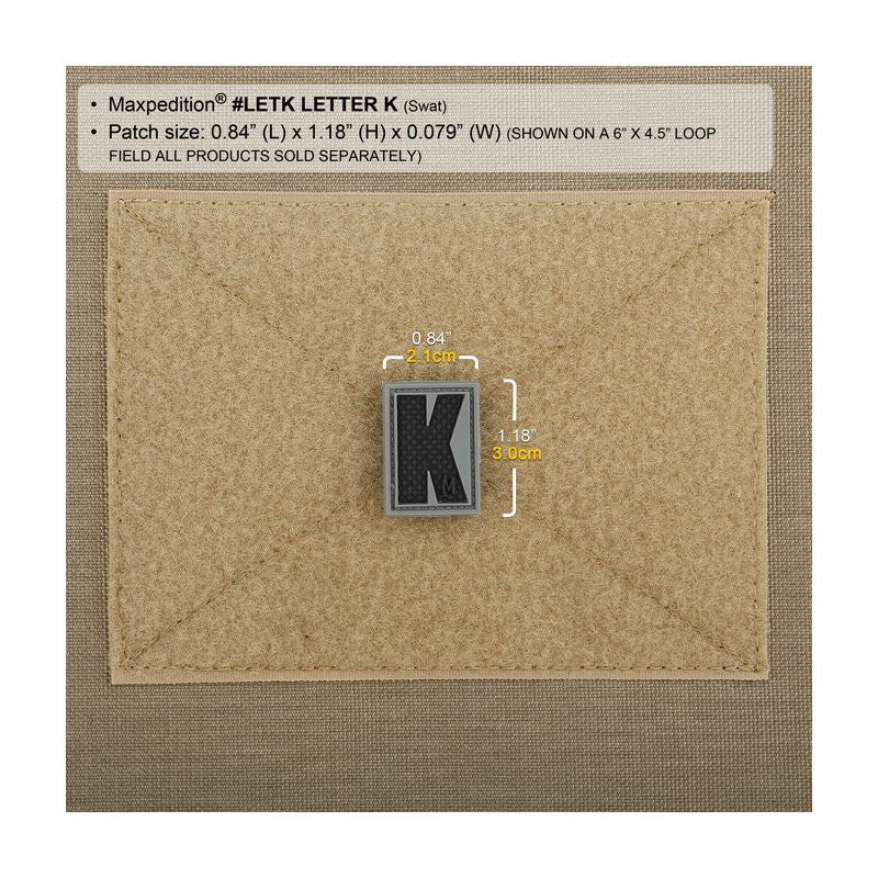 MAXPEDITION LETTER K PATCH - ARID - Hock Gift Shop | Army Online Store in Singapore