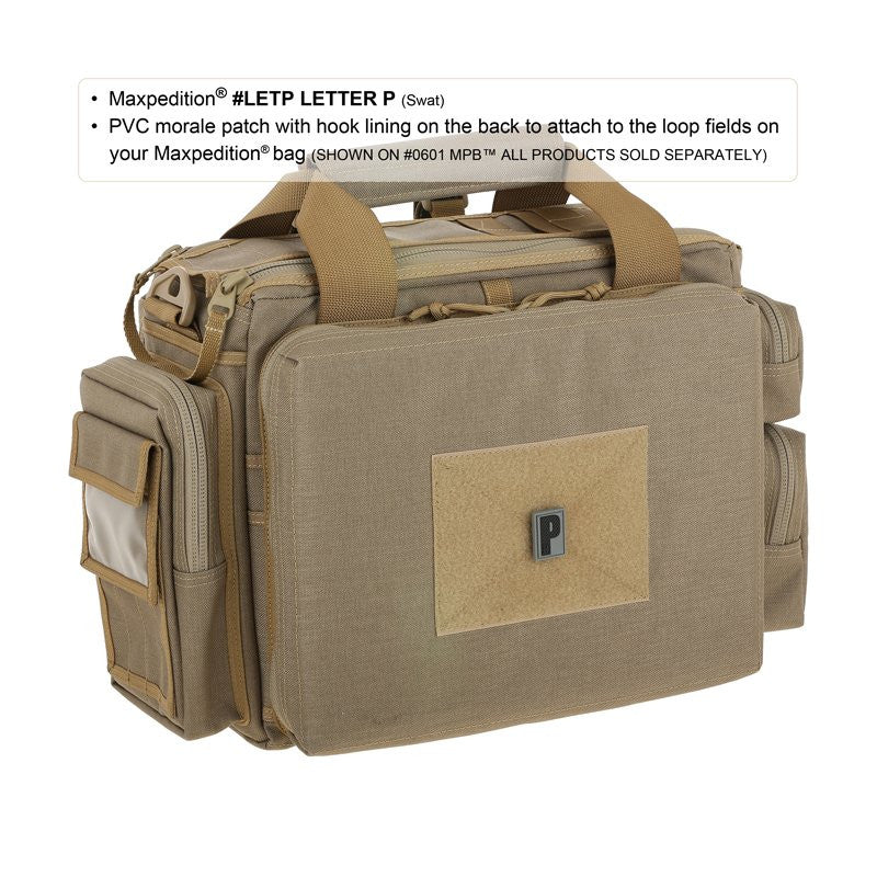 MAXPEDITION LETTER P PATCH - ARID - Hock Gift Shop | Army Online Store in Singapore