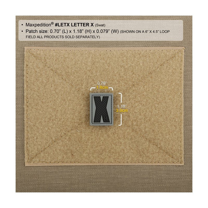 MAXPEDITION LETTER X PATCH - SWAT - Hock Gift Shop | Army Online Store in Singapore
