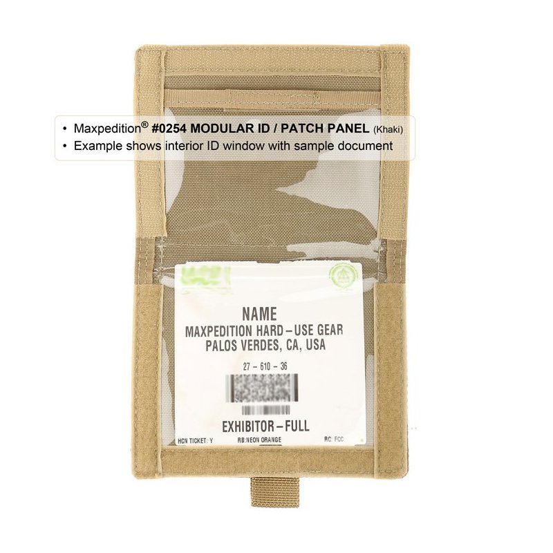 MAXPEDITION MODULAR ID/PATCH PANEL - FOLIAGE GREEN
