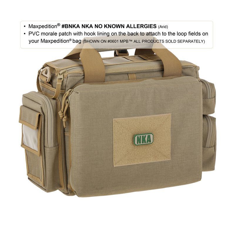 MAXPEDITION NKA NO KNOWN ALLERGIES PATCH - ARID