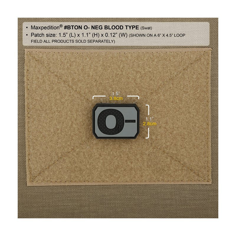 MAXPEDITION O- NEG BLOOD TYPE PATCH - ARID