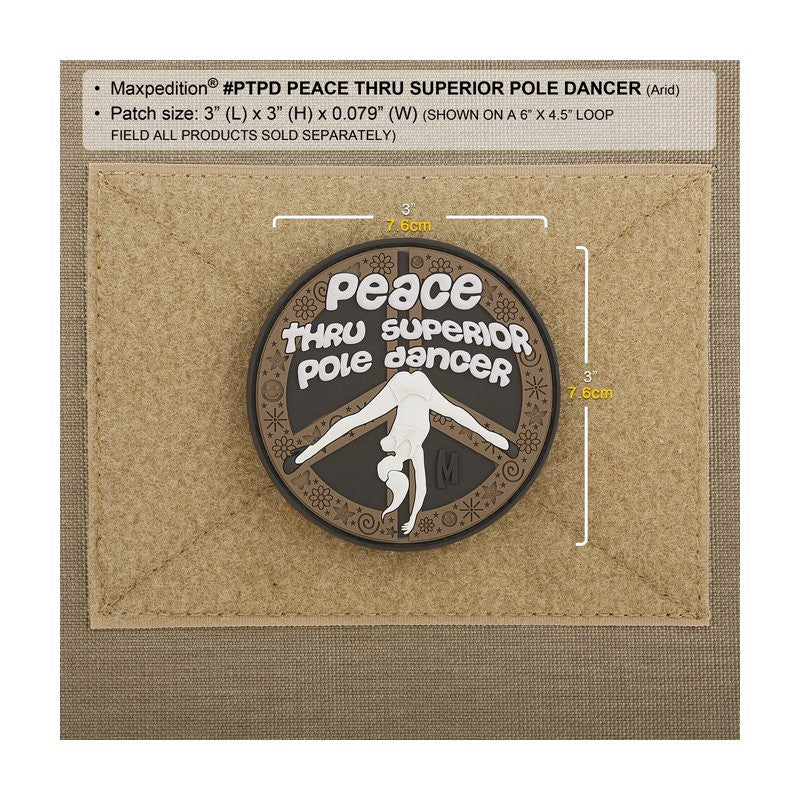 MAXPEDITION PEACE THRU SUPERIOR POLE DANCER PATCH - SWAT