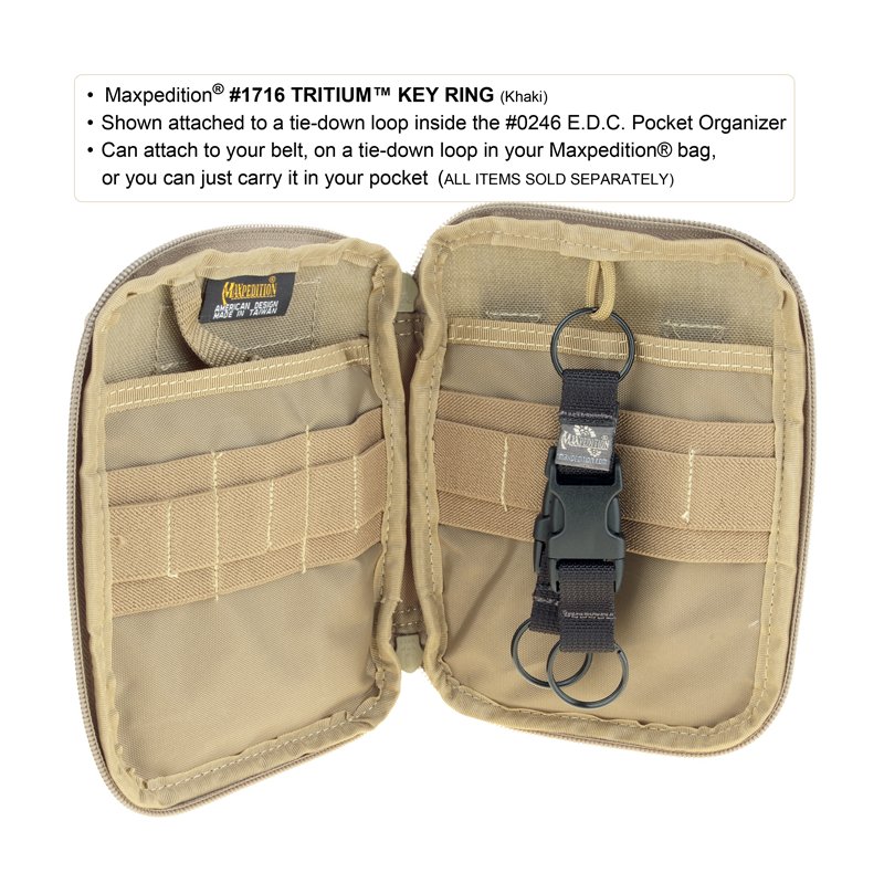 MAXPEDITION TRITIUM KEY RING - KHAKI