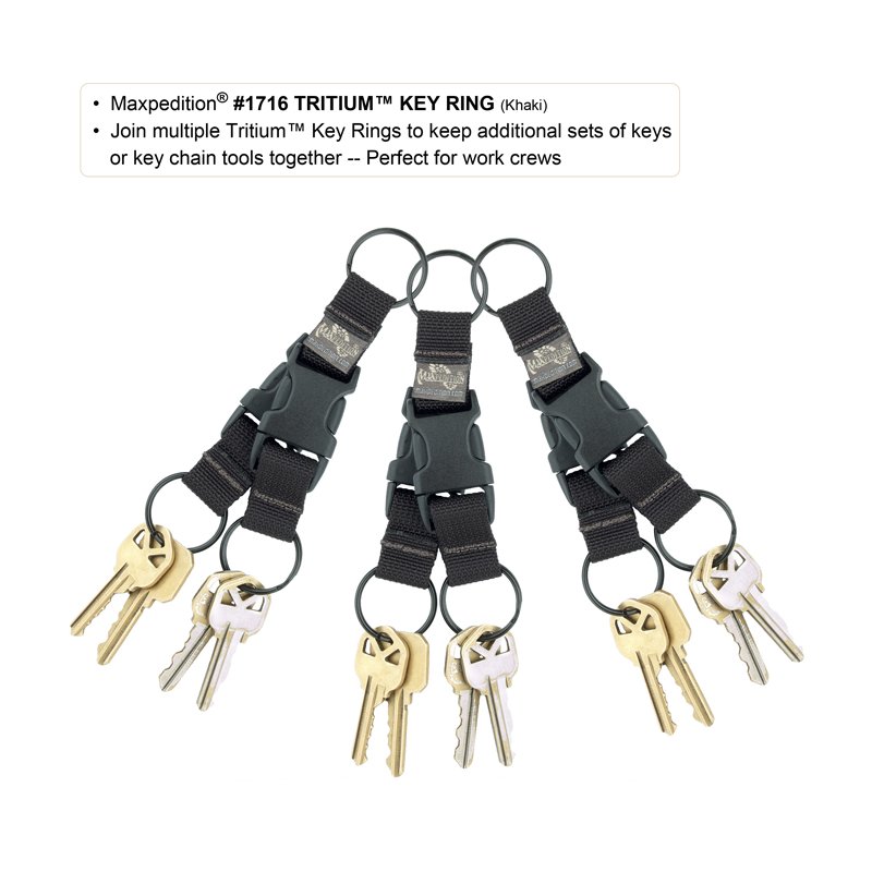 MAXPEDITION TRITIUM KEY RING - BLACK
