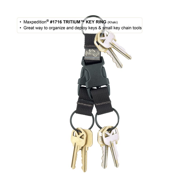 MAXPEDITION TRITIUM KEY RING - BLACK
