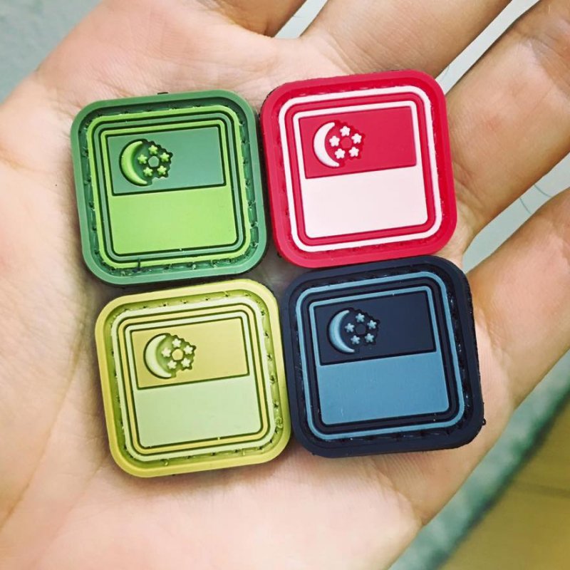 MINI PVC SINGAPORE FLAG - KHAKI - Hock Gift Shop | Army Online Store in Singapore