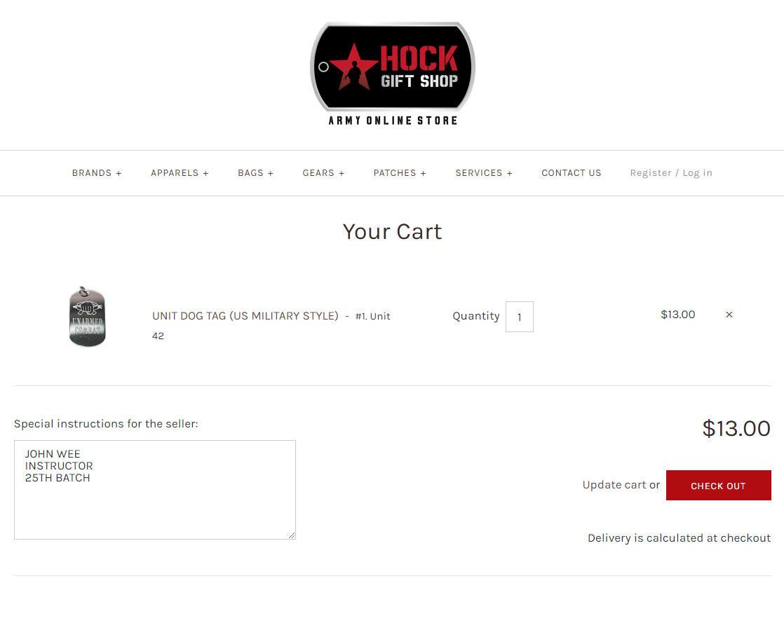 UNIT LUGGAGE TAG - MEDICAL CORP - Hock Gift Shop | Army Online Store in Singapore