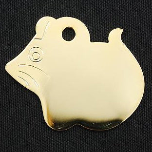MOUSE BRASS TAG (GOLD) - Hock Gift Shop | Army Online Store in Singapore