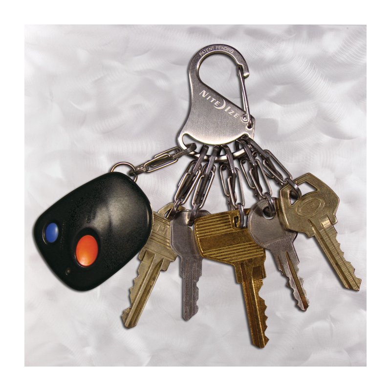 NITEIZE S-BINER KEYRACK STEEL - SILVER
