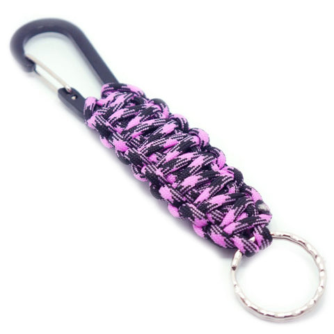 PARACORD KEYCHAIN WITH CARABINER - BLACK MAGENTA - Hock Gift Shop | Army Online Store in Singapore