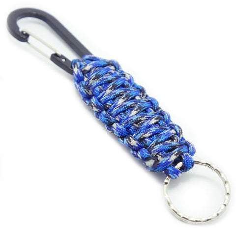 PARACORD KEYCHAIN WITH CARABINER - SKY BLUE CAMO - Hock Gift Shop | Army Online Store in Singapore