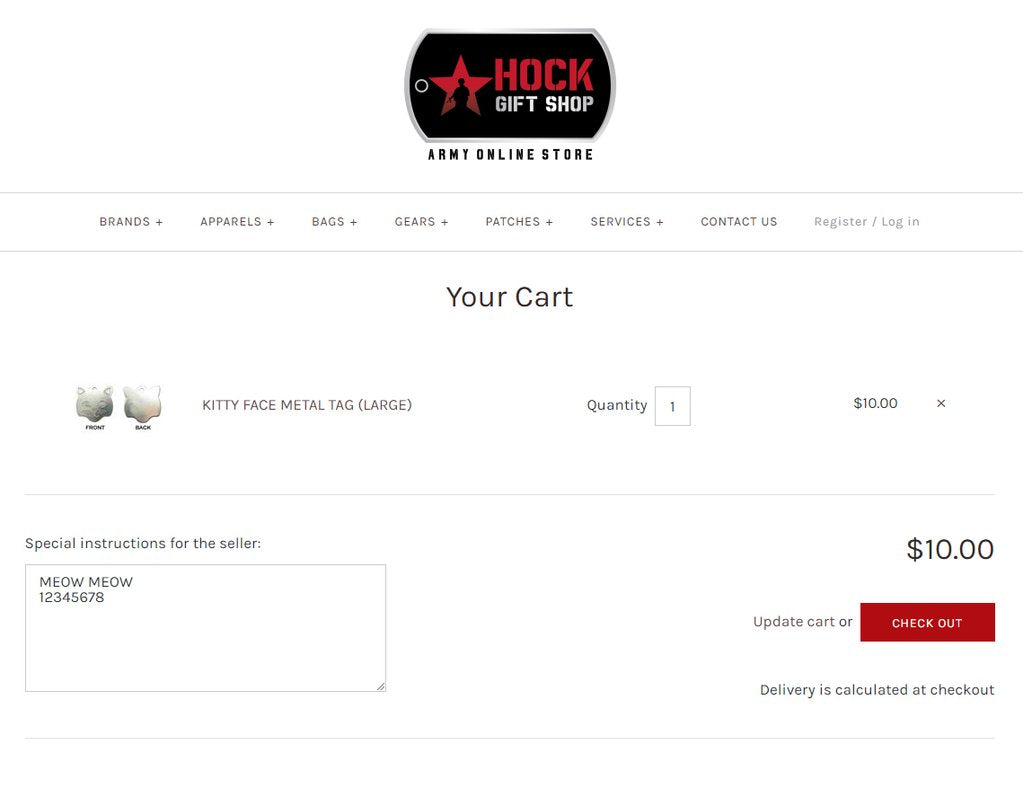 BIRD CAGE CAT TAG - Hock Gift Shop | Army Online Store in Singapore