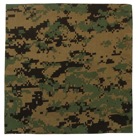 ROTHCO COLORED CAMO BANDANA - WOODLAND DIGITAL CAMO - Hock Gift Shop | Army Online Store in Singapore