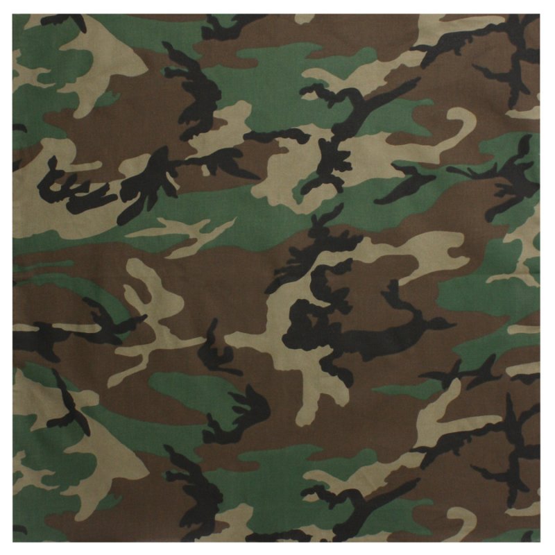ROTHCO COLORED CAMO BANDANA - WOODLAND CAMO - Hock Gift Shop | Army Online Store in Singapore