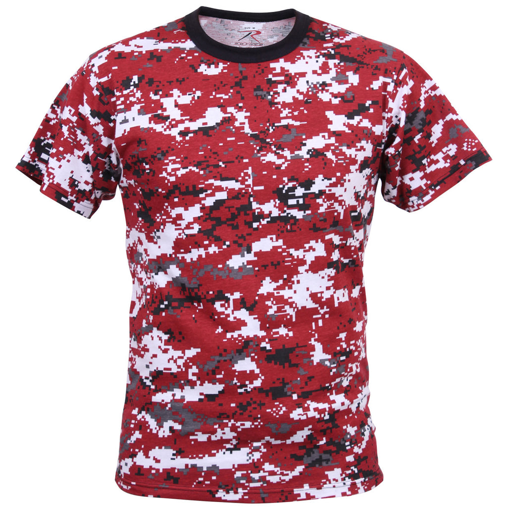 ROTHCO CAMO T-SHIRT - DIGITAL RED CAMO - Hock Gift Shop | Army Online Store in Singapore