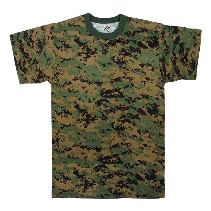 ROTHCO CAMO T-SHIRT - WOODLAND DIGITAL CAMO - Hock Gift Shop | Army Online Store in Singapore