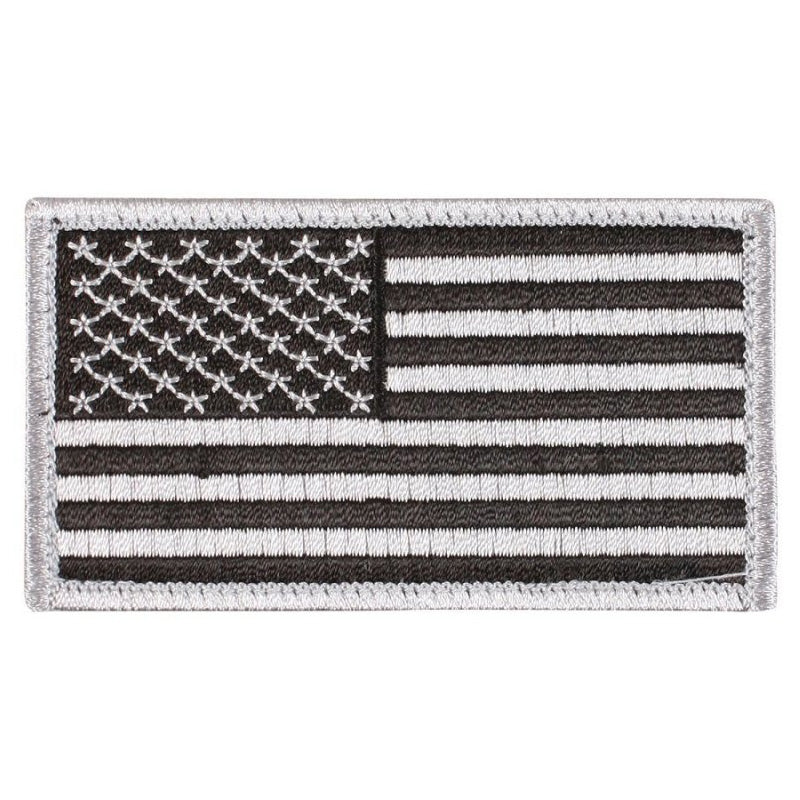ROTHCO USA FLAG PATCH - BLACK & SILVER - Hock Gift Shop | Army Online Store in Singapore