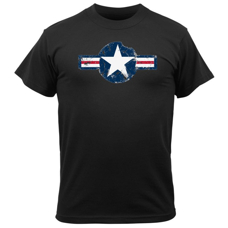 ROTHCO VINTAGE ARMY AIR CORPS T-SHIRT - BLACK - Hock Gift Shop | Army Online Store in Singapore