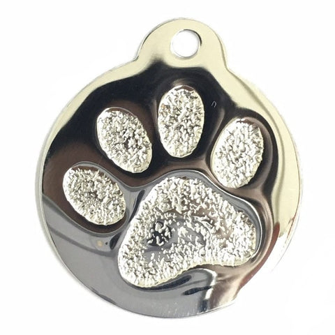 ROUND PAW PRINT PET TAG (STAINLESS STEEL) - Hock Gift Shop | Army Online Store in Singapore