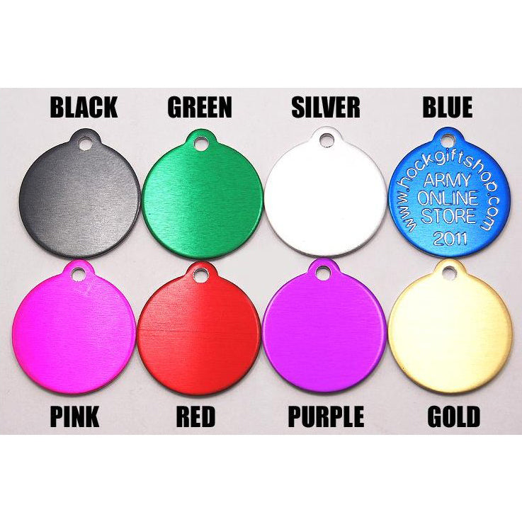 ROUND PET TAG - ALUMINIUM (SMALL) - Hock Gift Shop | Army Online Store in Singapore