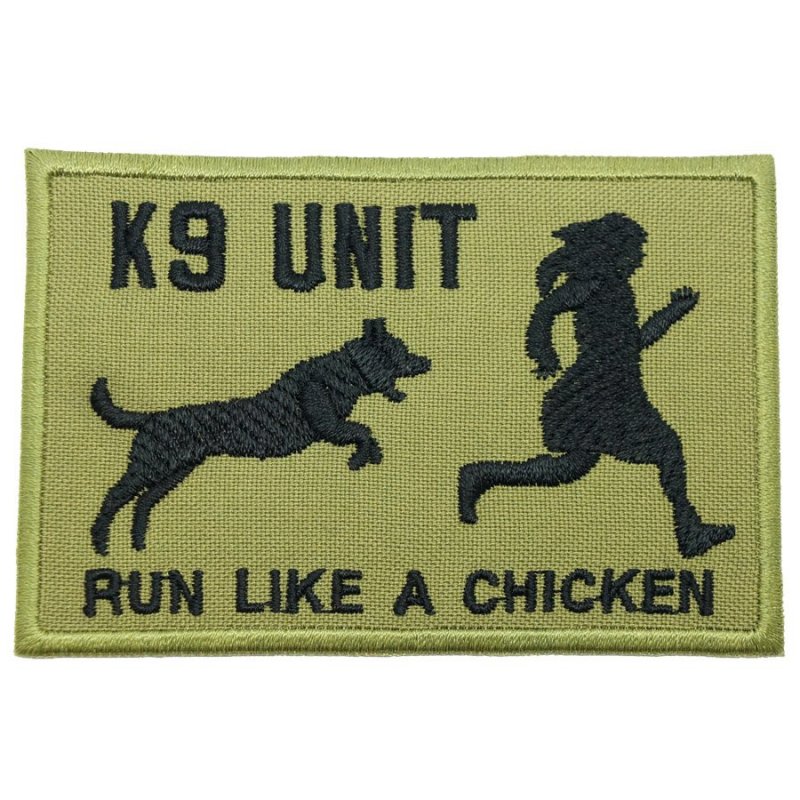 RUN LIKE A CHICKEN PATCH - OLIVE GREEN - Hock Gift Shop | Army Online Store in Singapore