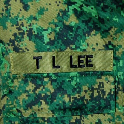SAF NUMBER 4 NAME TAG EMBROIDERY (3PCS) - Hock Gift Shop | Army Online Store in Singapore