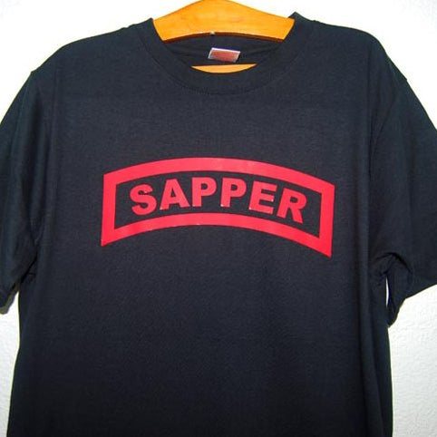 HGS T-SHIRT - SAPPER TAB (RED PRINT) - Hock Gift Shop | Army Online Store in Singapore