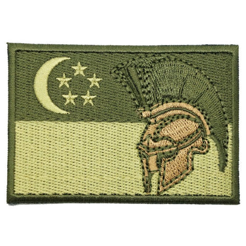 SINGAPORE SPARTAN FLAG - OD GREEN - Hock Gift Shop | Army Online Store in Singapore