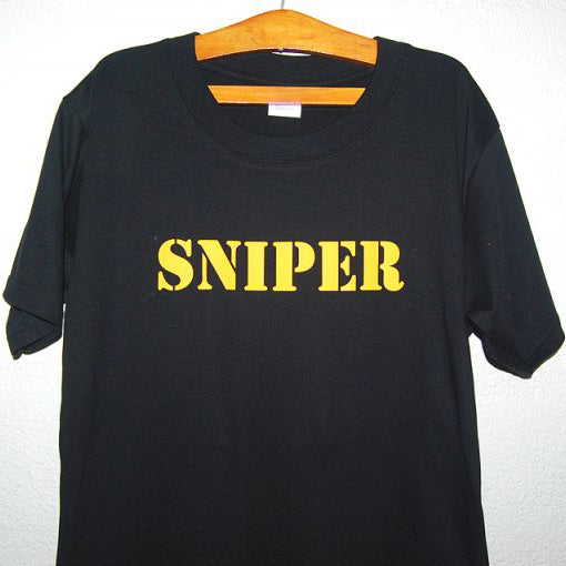 HGS T-SHIRT - SNIPER (YELLOW PRINT) - Hock Gift Shop | Army Online Store in Singapore