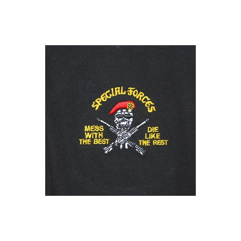 HGS POLO T-SHIRT - SPECIAL FORCES - MESS WITH THE BEST, DIE LIKE THE REST - Hock Gift Shop | Army Online Store in Singapore