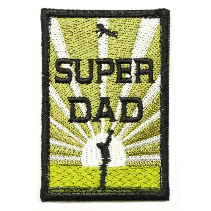 SUPER DAD PATCH - OLIVE GREEN