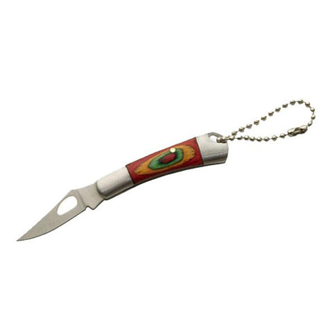 SWEEP BLADE KEYCHAIN KNIFE 2.5" COLORWOOD HANDLES 210879 - Hock Gift Shop | Army Online Store in Singapore