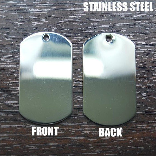 US MILITARY DOG TAG ENGRAVING (STAINLESS STEEL)