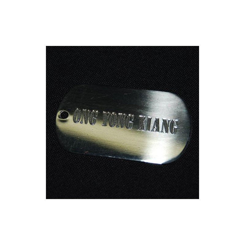 US MILITARY DOG TAG ENGRAVING (STENCIL FONT)