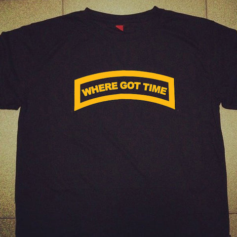 HGS T-SHIRT - WHERE GOT TIME TAB (YELLOW) - Hock Gift Shop | Army Online Store in Singapore