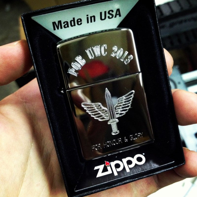ZIPPO 250 ENGRAVED WITH SAF UNIT LOGO